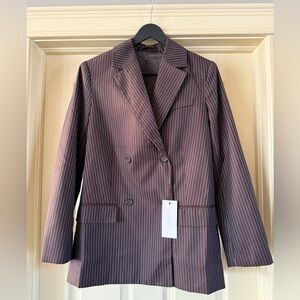 2NDDAY | BNWT Herman Pinstripe Men’s Fit Blazer In Java